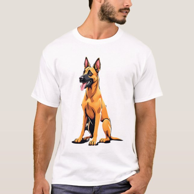Belgisk Malinois (3) T Shirt (Framsida)