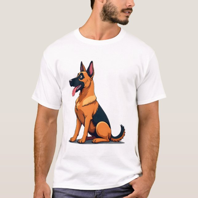 Belgisk Malinois (6) T Shirt (Framsida)