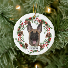 Belgisk Malinois hund Personlig Husdjur Ornament