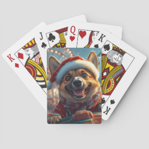 Belgisk Malinois Hund Rullande Berg-och-dalbana Ju Casinokort