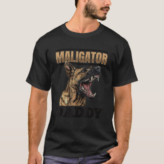 Belgisk Malinois Hundras Maligator Pappa T Shirt