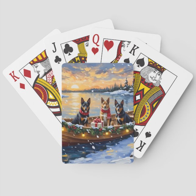 Belgisk Malinois julbåtsholiday Casinokort (Baksidan)