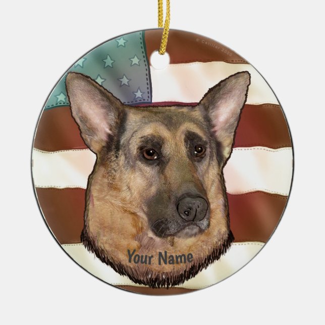 Belgisk Malinois Julgransprydnad Keramik (Framsidan)