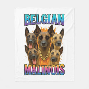 Belgisk Malinois Kopia Fleecefilt