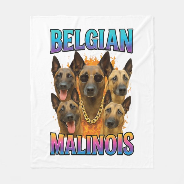 Belgisk Malinois Kopia Fleecefilt (Framsidan)