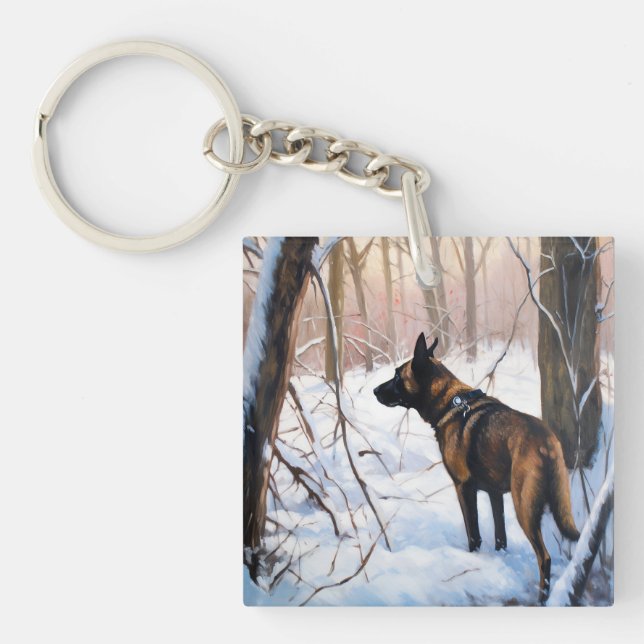 Belgisk Malinois Låt det snöa Jul (Framsidan)