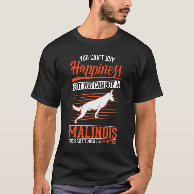 Belgisk Malinois Lycka Malinois T Shirt (Framsida)
