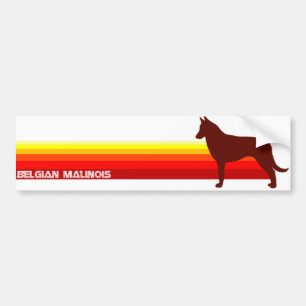 Belgisk Malinois med ränder Bildäckskydd Klistermä Bildekal