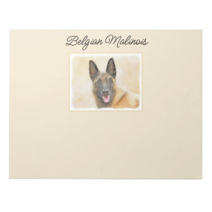 Belgisk malinois Painting - Cute Original Hund Art Anteckningsblock