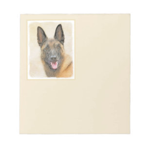Belgisk malinois Painting - Cute Original Hund Art Anteckningsblock