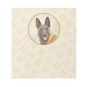 Belgisk malinois Painting - Cute Original Hund Art Anteckningsblock