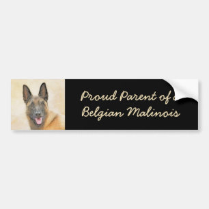 Belgisk malinois Painting - Cute Original Hund Art Bildekal
