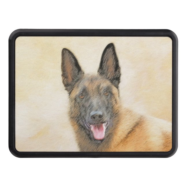 Belgisk malinois Painting - Cute Original Hund Art Dragkroksskydd (Framsidan)