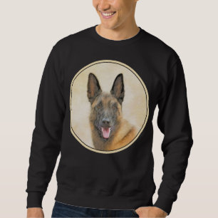 Belgisk malinois Painting - Cute Original Hund Art Lång Ärmad Tröja