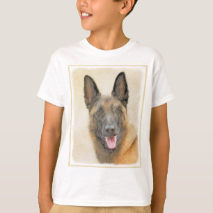 Belgisk malinois Painting - Cute Original Hund Art T Shirt