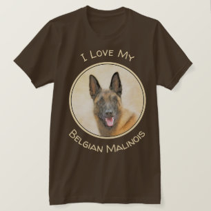 Belgisk malinois Painting - Cute Original Hund Art T Shirt