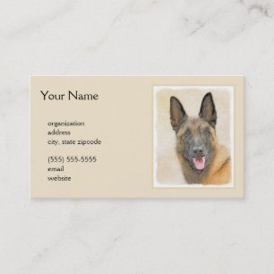 Belgisk malinois Painting - Cute Original Hund Art Visitkort