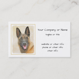 Belgisk malinois Painting - Cute Original Hund Art Visitkort