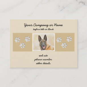 Belgisk malinois Painting - Cute Original Hund Art Visitkort