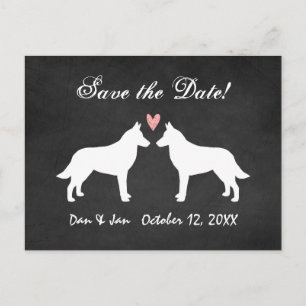 Belgisk Malinois-väggklocka Bröllop Save the Date Meddelande Vykort