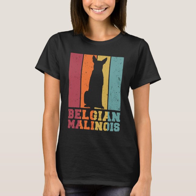 Belgisk Malinois Vintage T Shirt (Framsida)