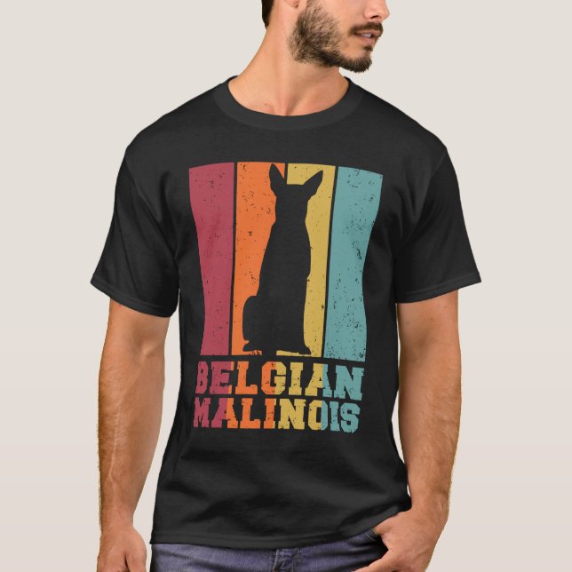 Belgisk Malinois Vintage T Shirt (Framsida)
