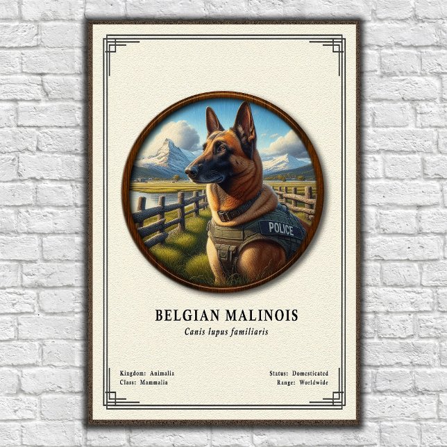 Belgisk Malinois Zoologi Serie Poster (Skapare uppladdad)