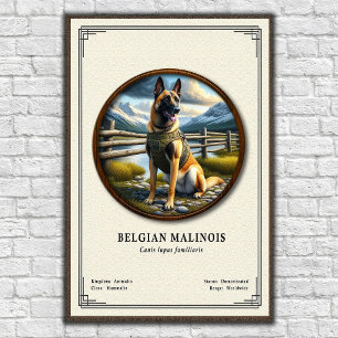 Belgisk Malinois Zoologisk Serie Poster