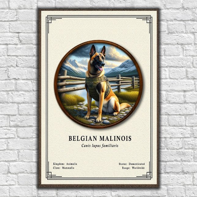 Belgisk Malinois Zoologisk Serie Poster (Skapare uppladdad)