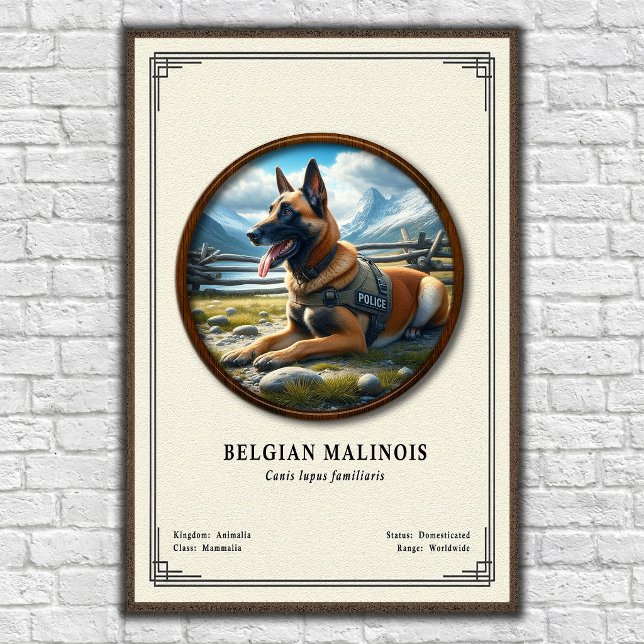 Belgisk Malinois Zoologisk Serie Poster (Skapare uppladdad)