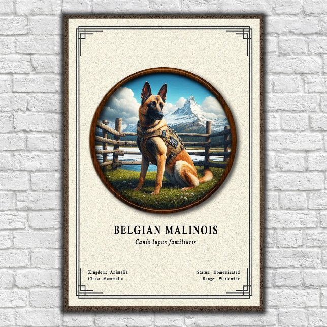Belgisk Malinois Zoologisk Serie Poster (Skapare uppladdad)