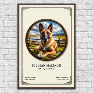 Belgisk Malinois Zoologisk Serie Poster