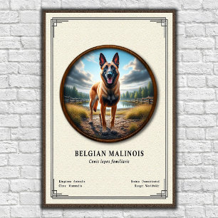 Belgisk Malinois Zoologisk Serie Poster
