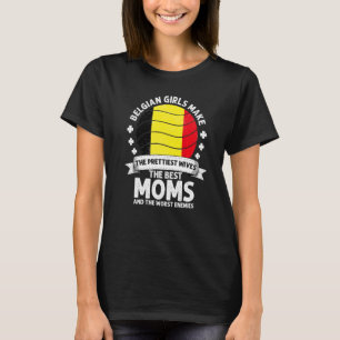 Belgisk Mamma Belgien Mors Dag Mama Belgisk Amerik T Shirt