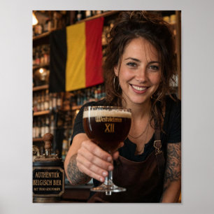 Belgisk mörk ale-tavern Välkomstaffisch Poster