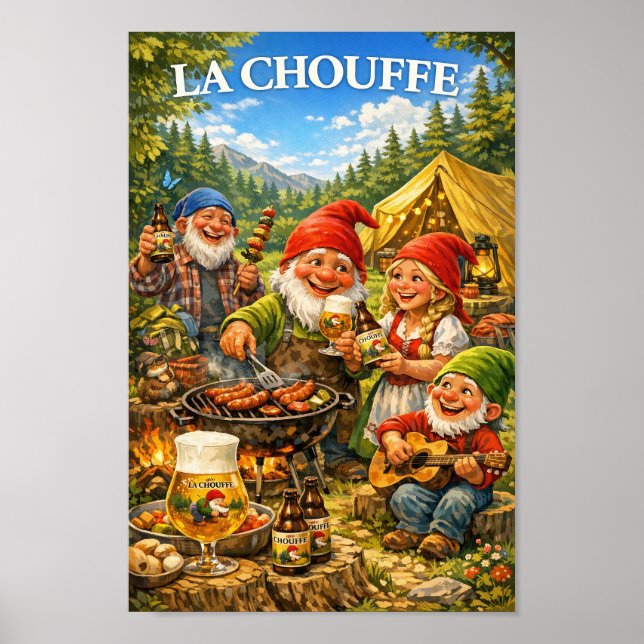 Belgisk Ölcampingsfestival Poster (Framsidan)