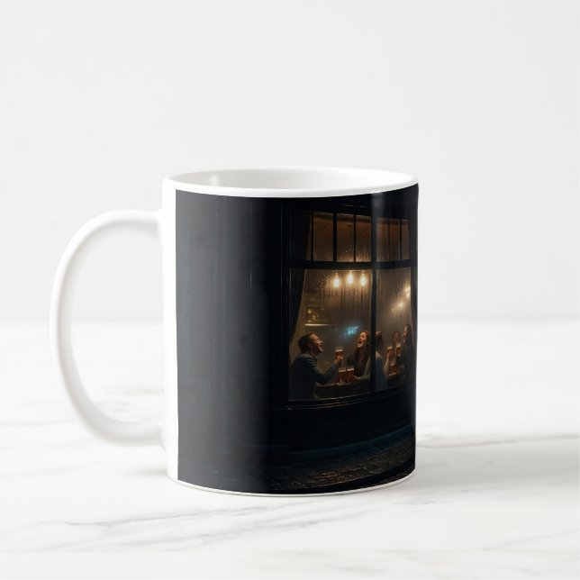 Belgisk Pub Kvällsvärme Minnesmugg Kaffemugg (Vänster)
