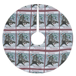 Belgisk Sheepdog-jul Julgransmatta Borstad Polyester