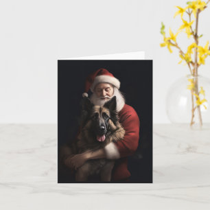 Belgisk shepherd Jultomten Festive jul Kort