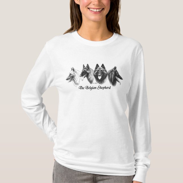 Belgisk skjorta för SheepdogTervuren Malinois T Shirt (Framsida)