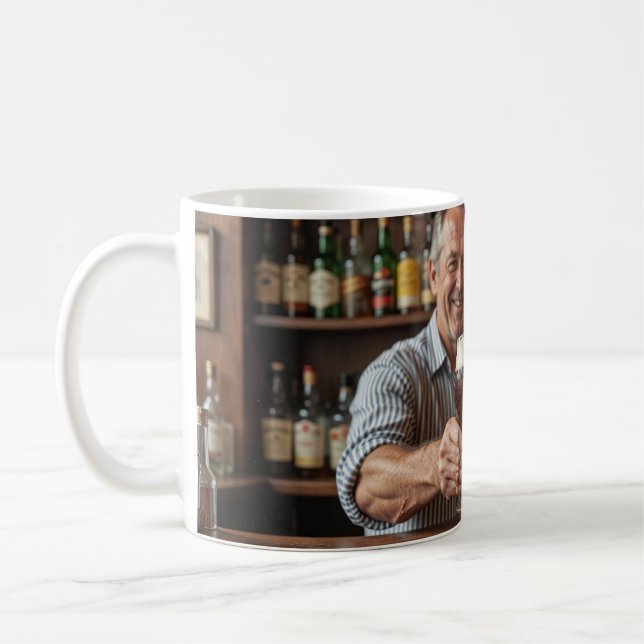 Belgisk souvenir-kaffekopp för värdshusvärd kaffemugg (Vänster)