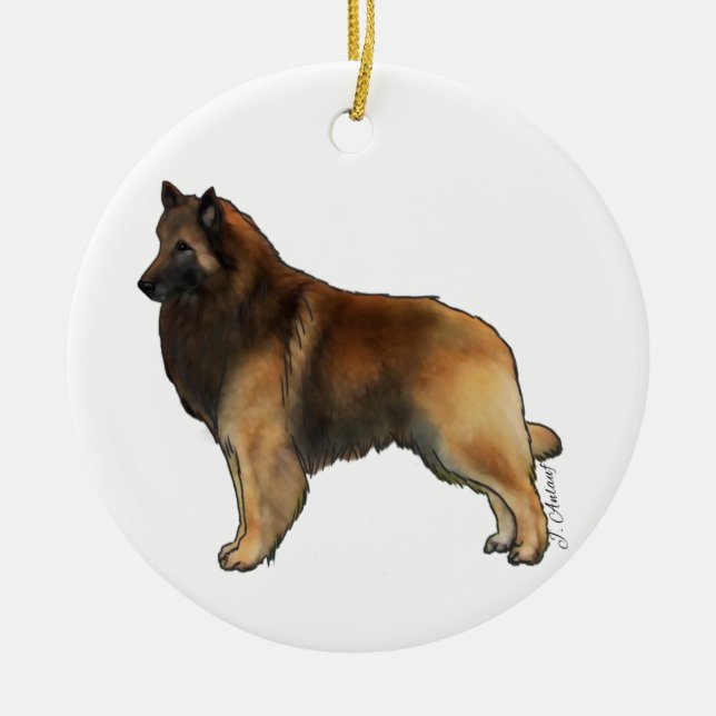 Belgisk Tervuren Julgransprydnad Keramik (Framsidan)