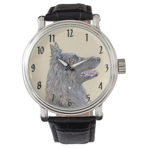 Belgisk Tervuren-målning - Söt originell hundkonst Armbandsur