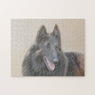 Belgisk Tervuren-målning - Söt originell hundkonst Pussel