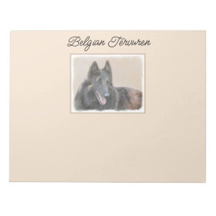 Belgisk Tervuren Painting - Cute Original Hund Art Anteckningsblock