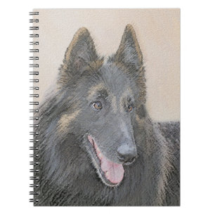 Belgisk Tervuren Painting - Cute Original Hund Art Anteckningsbok
