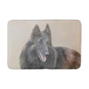 Belgisk Tervuren Painting - Cute Original Hund Art Badrumsmatta