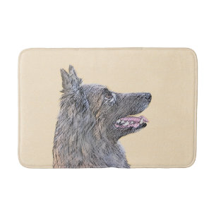 Belgisk Tervuren Painting - Cute Original Hund Art Badrumsmatta