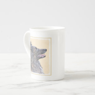 Belgisk Tervuren Painting - Cute Original Hund Art Benporslin Mugg