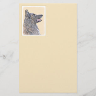 Belgisk Tervuren Painting - Cute Original Hund Art Brevpapper